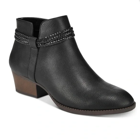 STYLE & COMPANY Womens Black Almond Toe Block Heel Slip On Booties 9.5 M - Picture 8 of 8